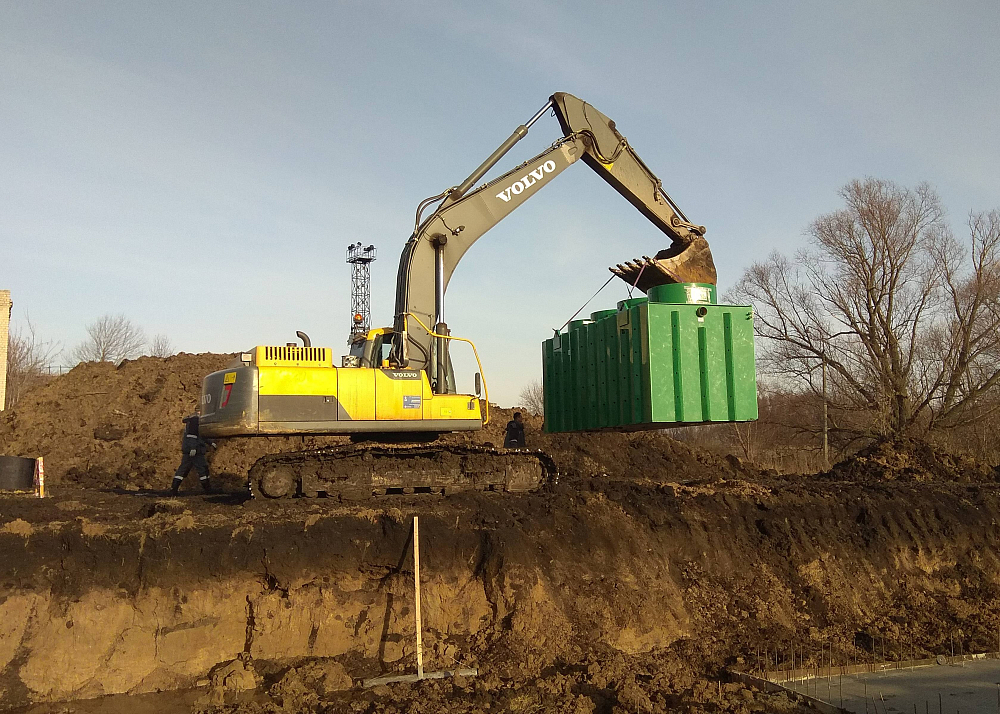 Хозяйственно-бытовой сток - 200м3 в сутки, коммунальные очистные сооружения поселка, п. Сапожок, Рязанская обл.